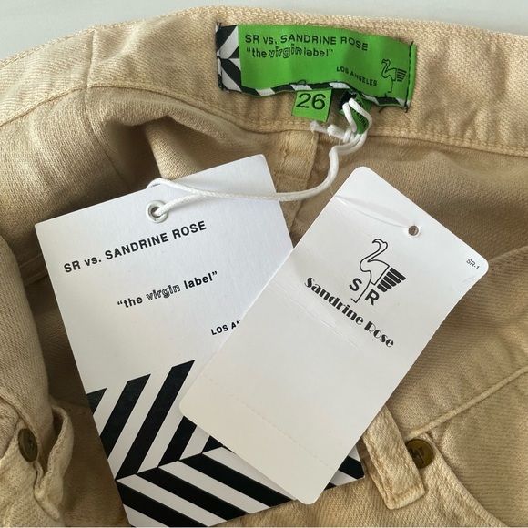 SR vs. Sandrine Rose X Free People Raw Hem Shorts- Sunflower- Size 26-NWT - Picture 7 of 8